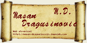 Mašan Dragušinović vizit kartica